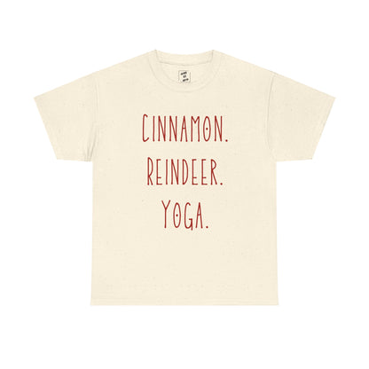 Cinnamon. Reindeer. Yoga.