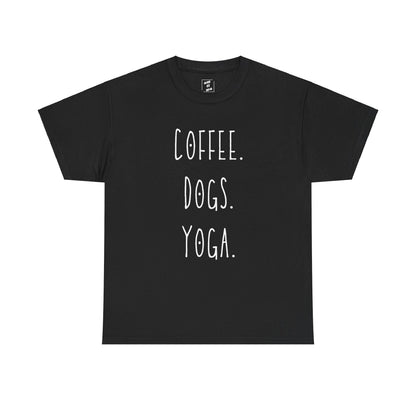 Coffee. Dogs. Yoga.